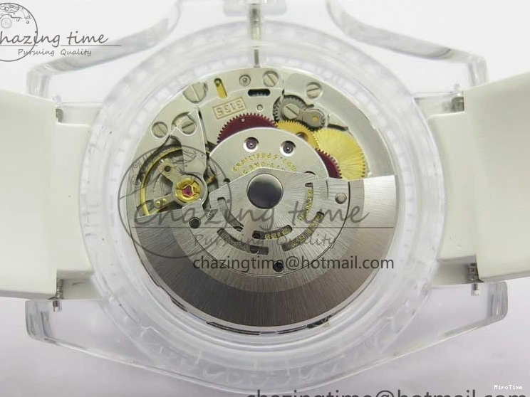 MiroTime 0116 Submariner Phantomlab Transparent KZF Best Edition Black Dial on White Rubber Strap VR StreetReady 2567